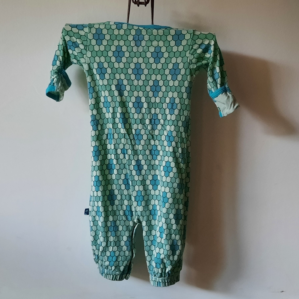 KicKee Pants Scalloped Mermaid Bamboo Converter Gown/Footies Newborn
